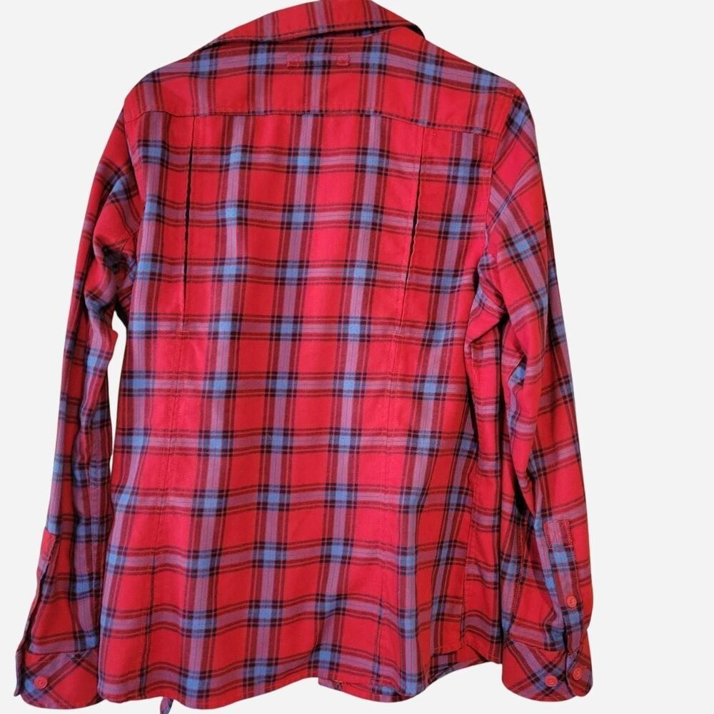Duluth Trading Company Women's Large red blue Flannel Shirt - Picture 2 of 8